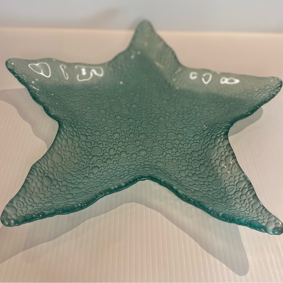 Glass Starfish  Decorative Centerpiece Bowl Coffee Table Outdoor Decor 13.5” - Picture 2 of 9